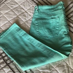Seafoam Color Capri Pants